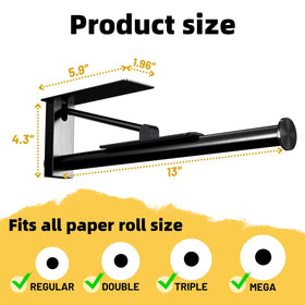 Space-saving wall-mount towel holder in a compact kitchen