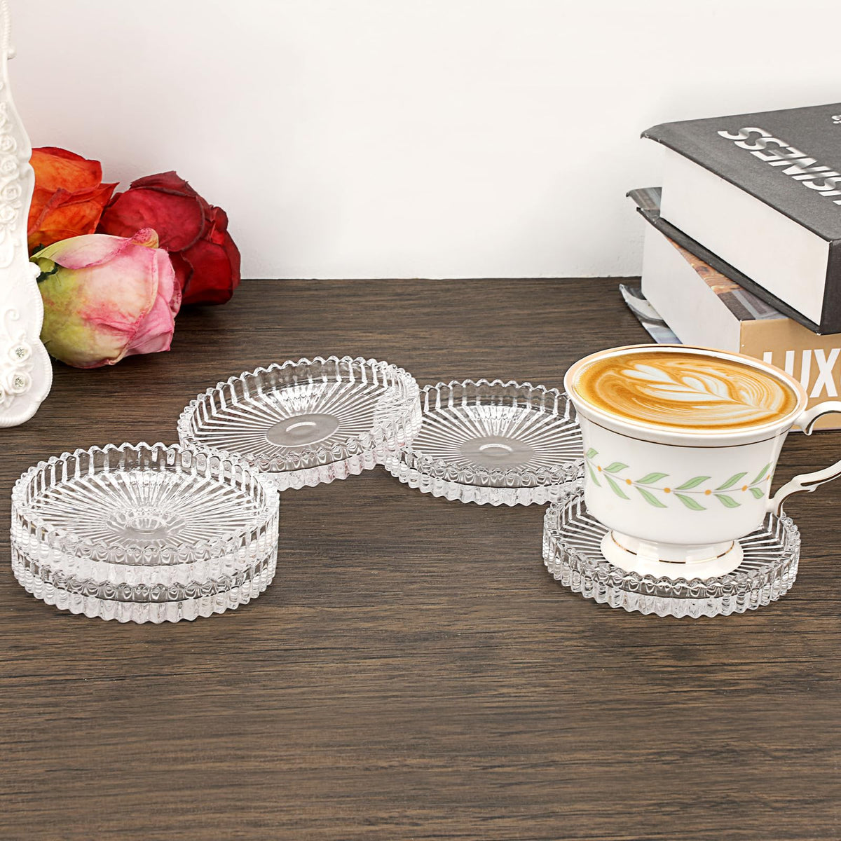 OGANAZI dishwasher-safe coasters for easy cleaning