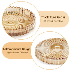 OGANAZI dishwasher-safe coaster amber round easy to clean and maintain