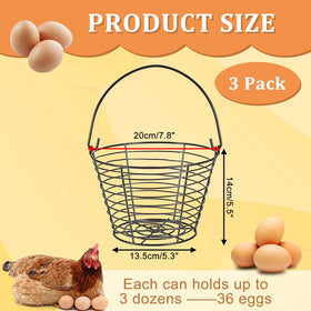 OGANAZI egg basket in use gathering eggs from the coop for easy transport