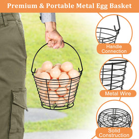 OGANAZI egg basket on kitchen countertop adding rustic charm to decor