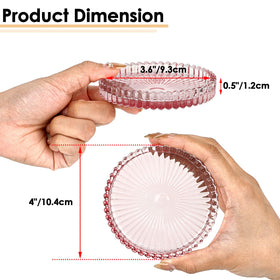 OGANAZI Glass coaster with raised border cushions cups and spills
