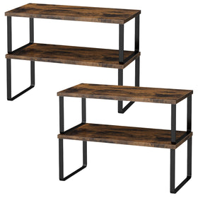 OGEMXU 157-inch long shelf showing extended counter storage for larger pantry items