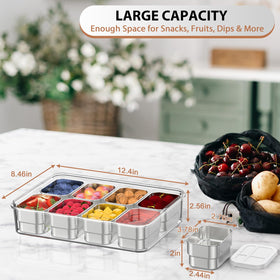 OGEMXU Snackle Box Container silicone lids secure sauces during trips