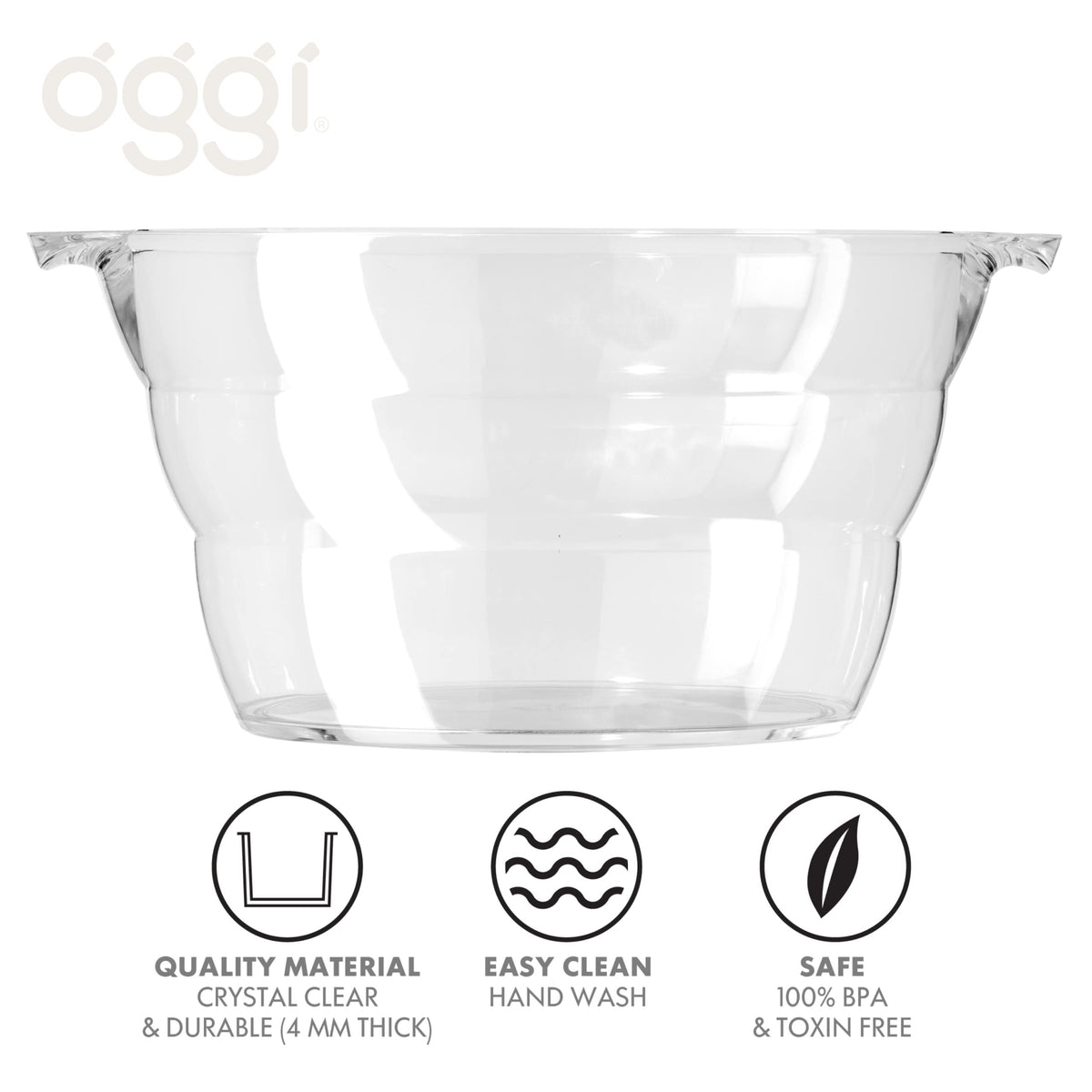 OGGI Party Tub handles – easy transport from bar to deck during gatherings.