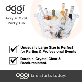 OGGI serving-appetizers – doubles as ice bin for chilled bites.