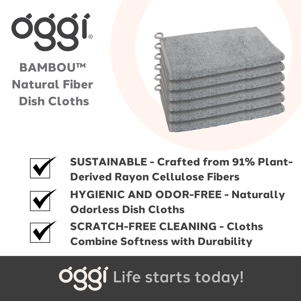 Oggi Bambou machine-washable fabric maintains shape and cleanliness