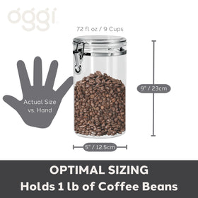 Oggi multi-use container ideal for bath salts, toys, or small items.