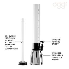 OGGI Beer Tower EZ-Pour Spigot enables one-hand serving for all ages