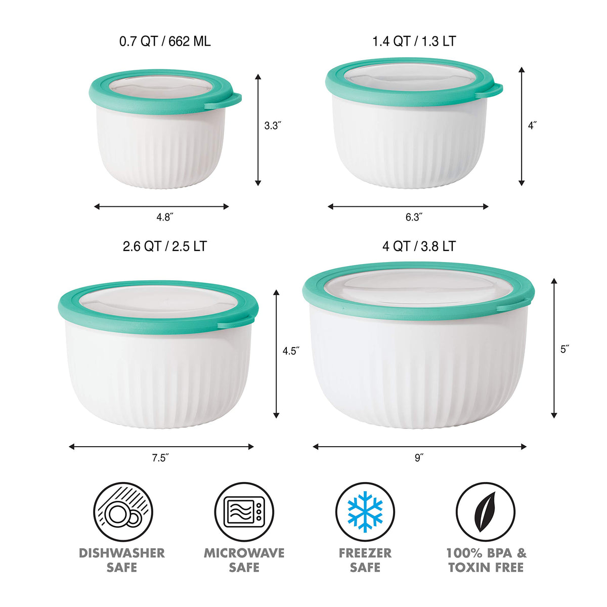 Oggi see-through lid window lets you glance at contents quickly.