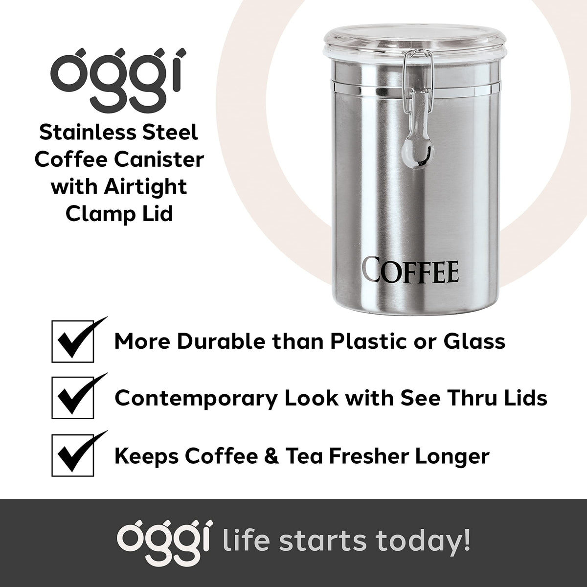 Oggi easy-clean surface allows quick wipe-down after brewing.