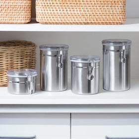 Oggi brushed stainless steel design adds contemporary charm to any kitchen.