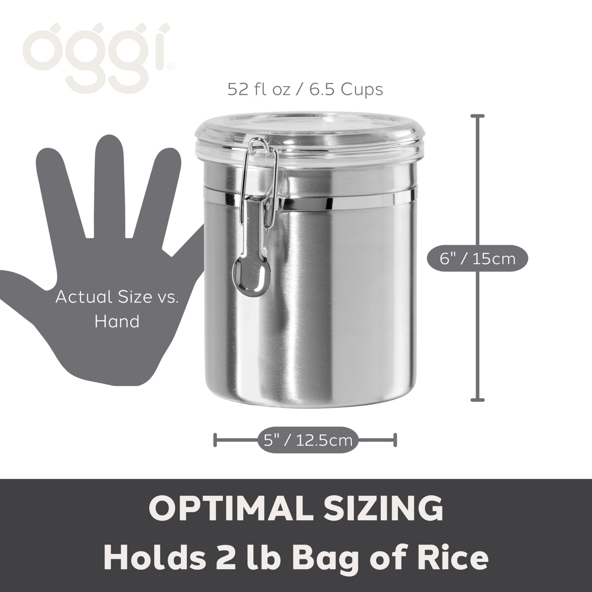 OGGI durable metal canisters are easy to wipe clean after use.