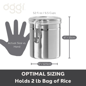 OGGI durable metal canisters are easy to wipe clean after use.