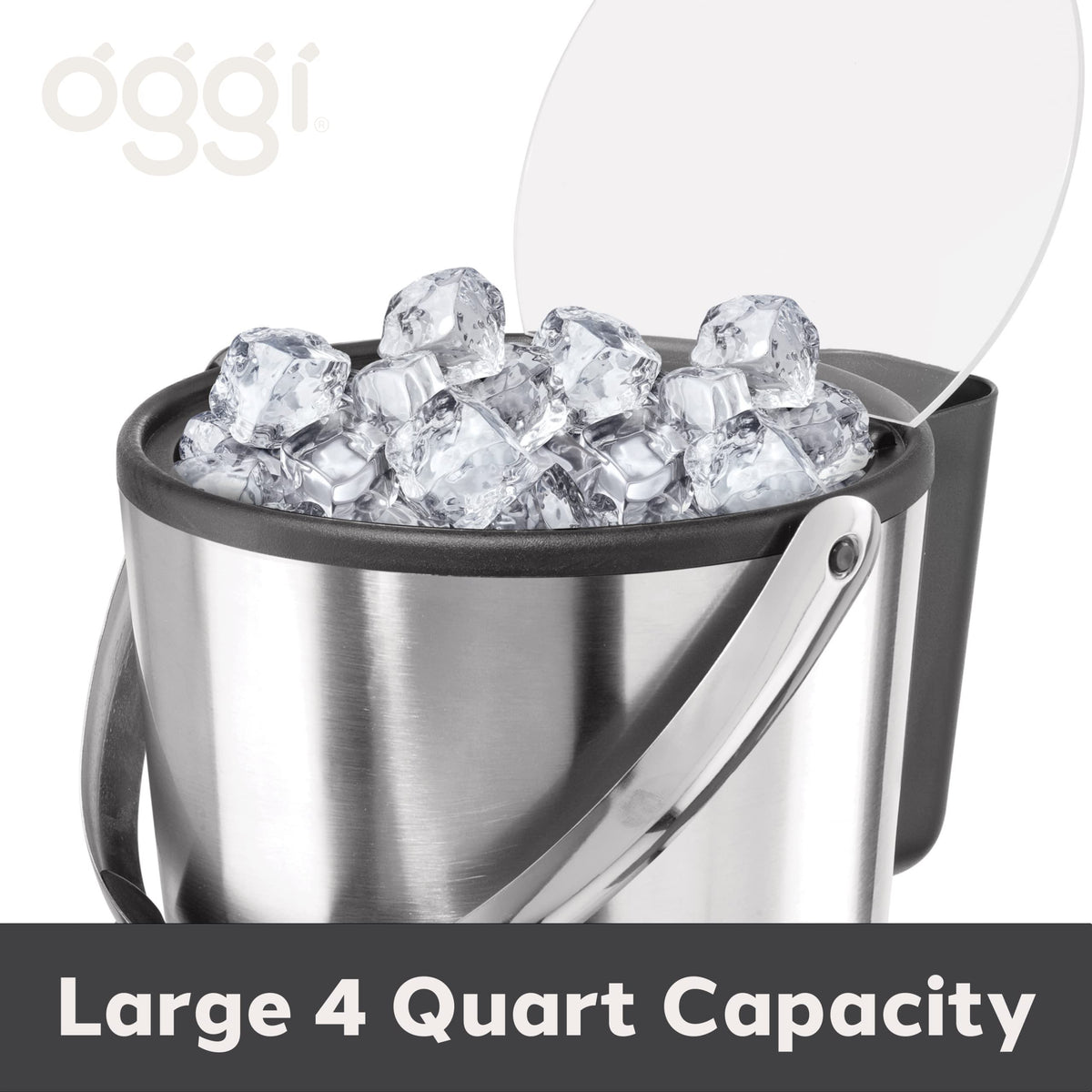 Oggi 4-quart capacity accommodates wines, champagnes, and cocktails.