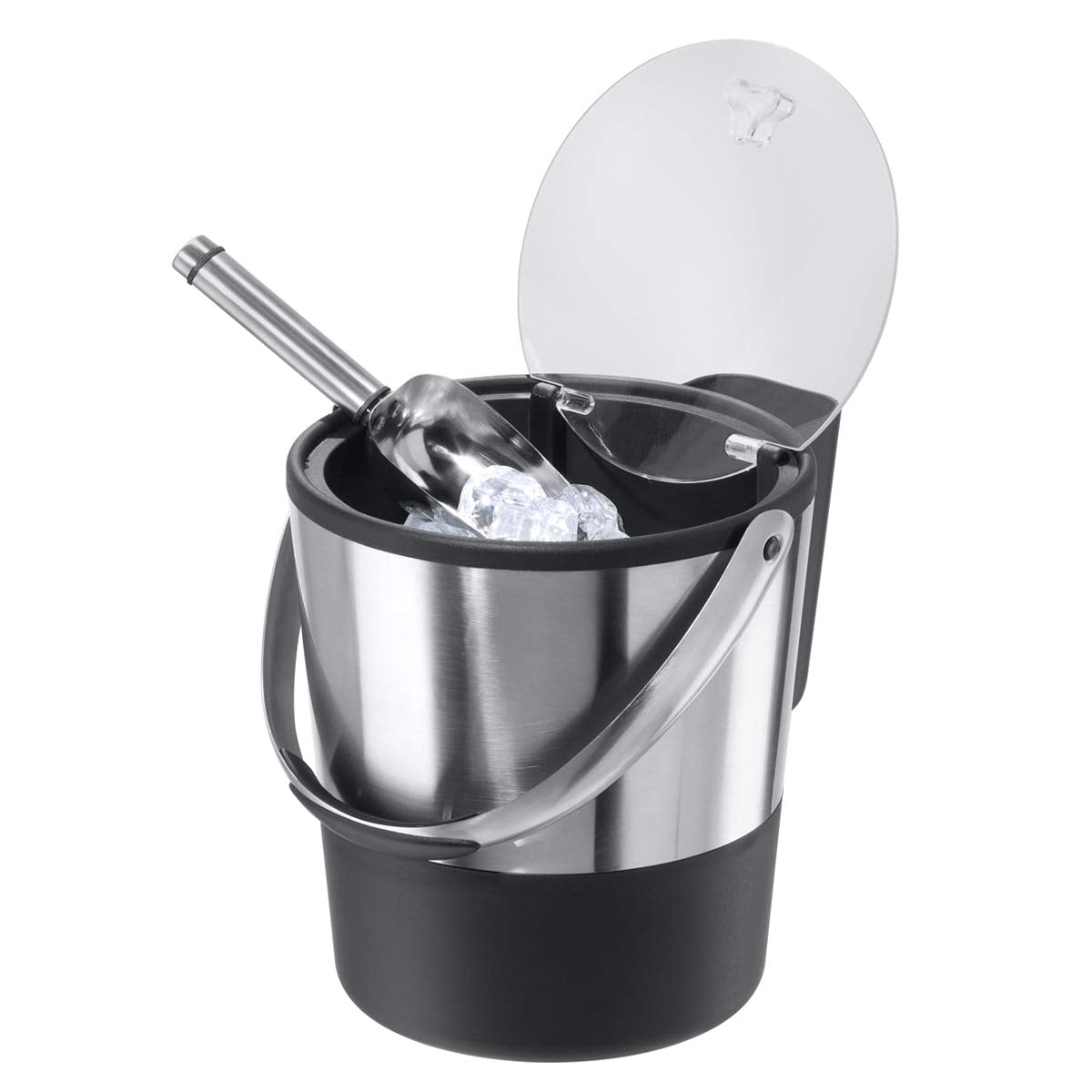 Oggi insulated ice bucket double-wall construction keeping ice colder longer.