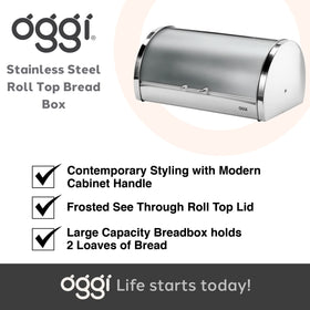 Oggi sleek stainless steel design enhances a modern kitchen aesthetic.