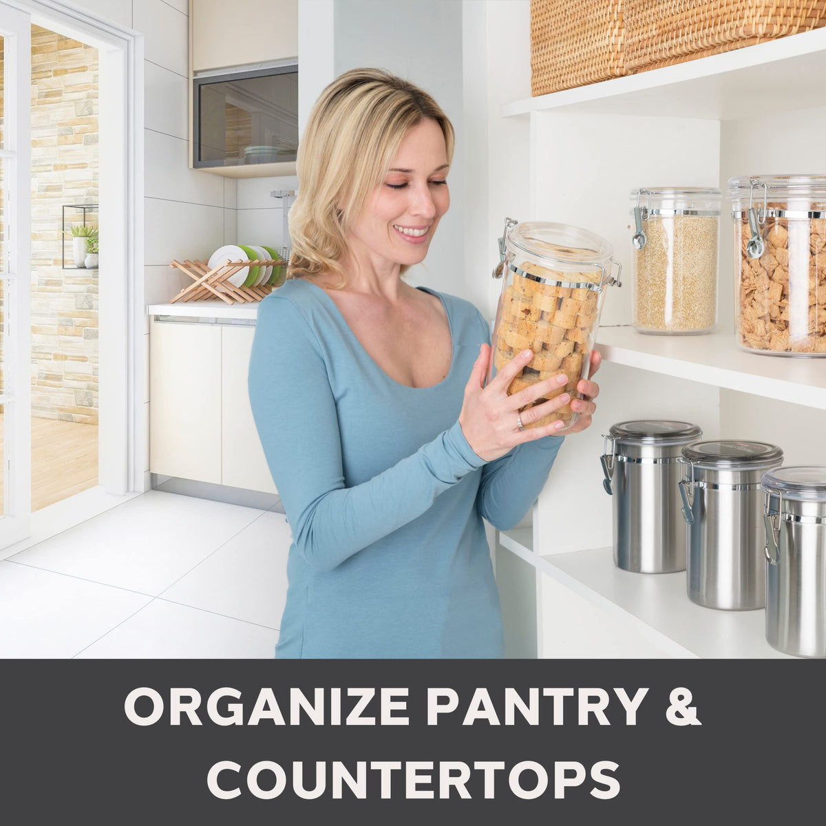 Oggi versatile canister suitable for cookies, tea, rice, spices, or bulk snacks.
