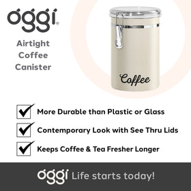 Oggi stainless steel finish is easy to wipe clean for daily use.