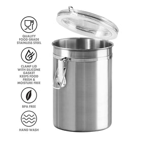 OGGI stainless steel construction offers durability while protecting contents from moisture.