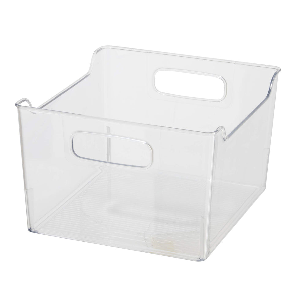 Oggi storage bin with handles in deep size ideal for pantry organization and fridge storage