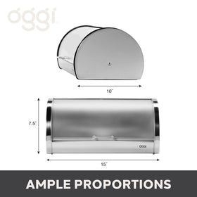 Oggi bread box feet protect countertops and stay stable during daily use.