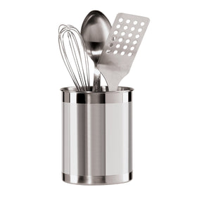 Oggi utensil caddy with weighted base for stable countertop use during cooking.
