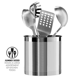 Oggi stainless steel utensil holder weighted base prevents slipping