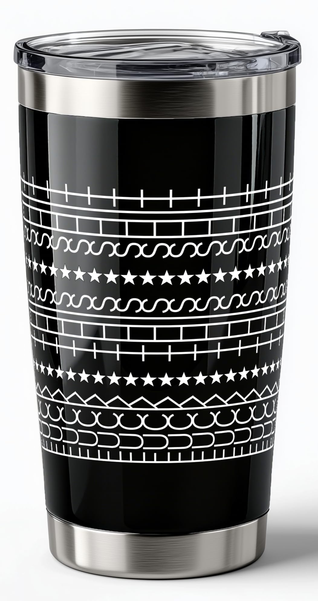 OGGOVIBE Hidden Message Tumbler front view, durable stainless steel for all-day hydration.