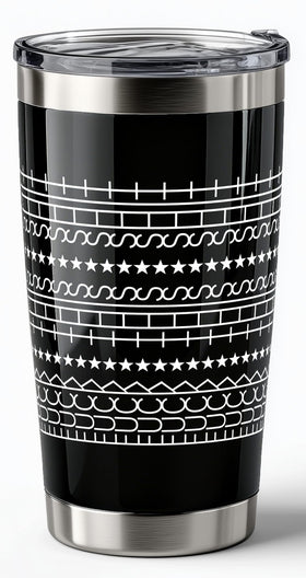 OGGOVIBE Hidden Message Tumbler front view, durable stainless steel for all-day hydration.