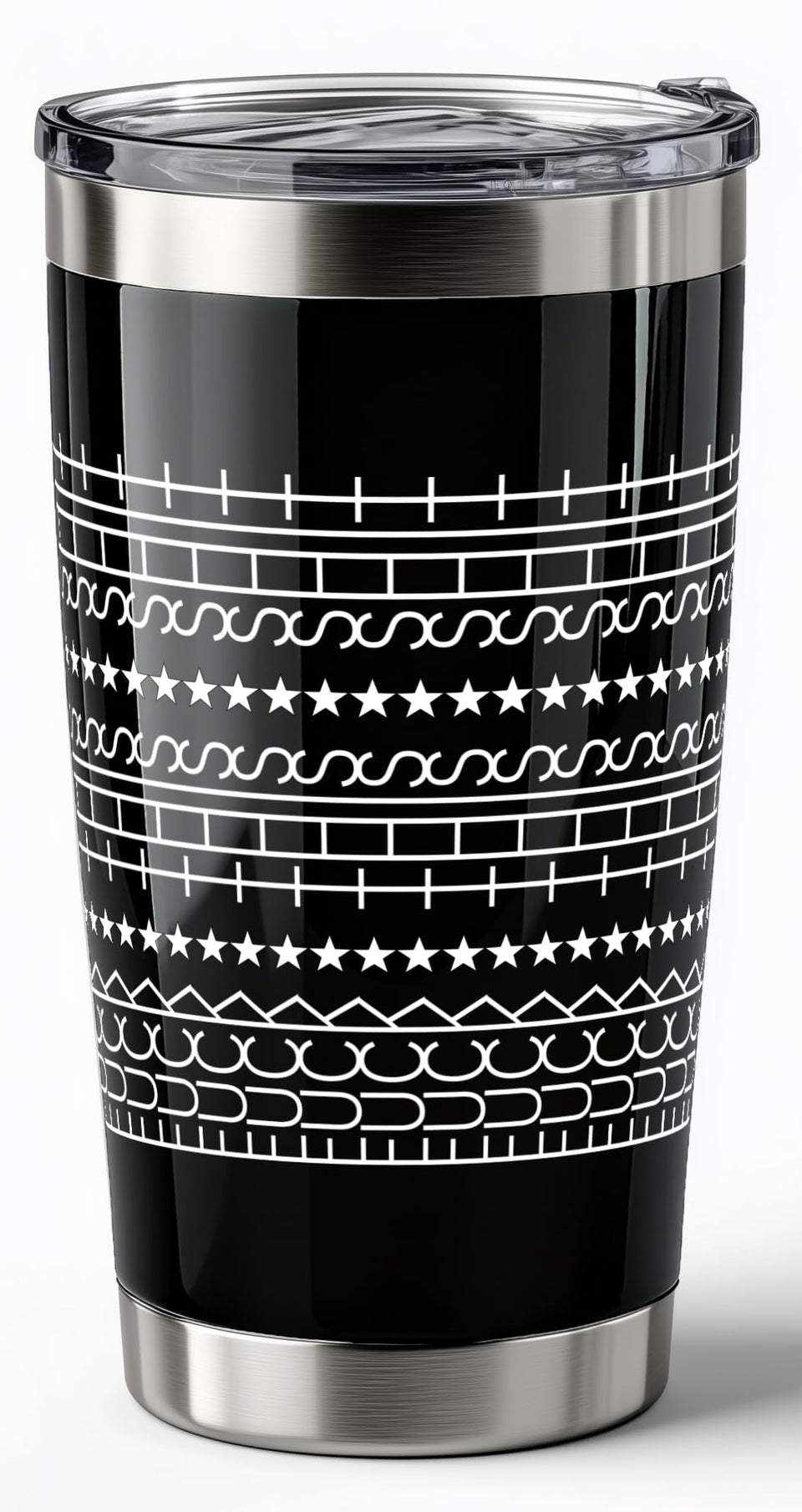 OGGOVIBE Hidden Message Tumbler front view, durable stainless steel for all-day hydration.