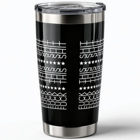 OGGOVIBE Hidden Message Tumbler lid closed, leak-proof design for secure travel.