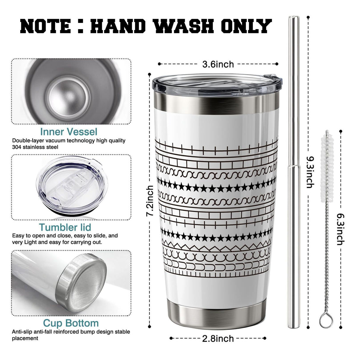 OGGOVIBE Secret message mug lid ensures leak-free travel and office use.