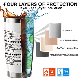 OGGOVIBE Travel insulated cup preserves hot coffee or cold drinks on commutes.