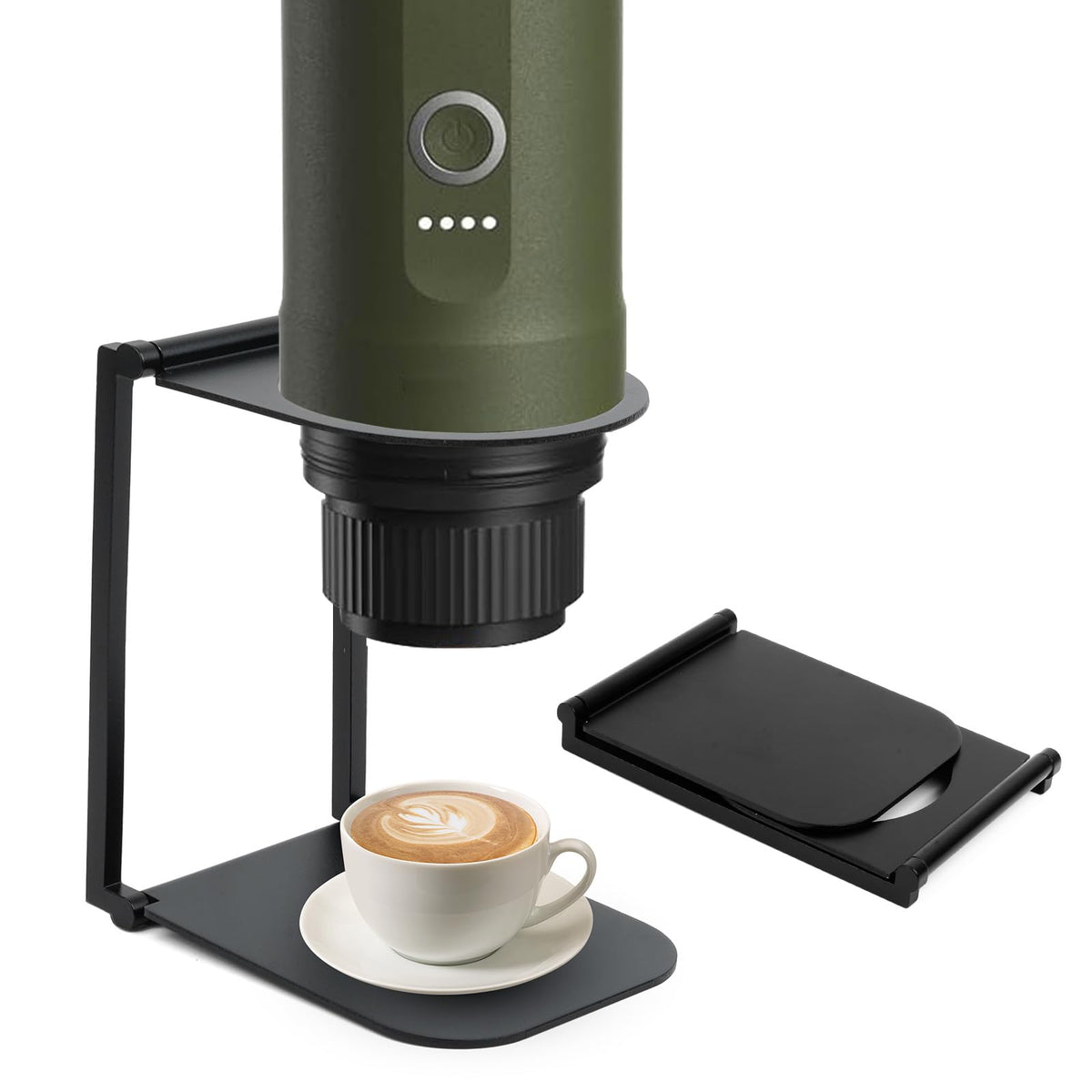 OGNWFUNK Outin Nano stand folded for travel, a compact brewing base.