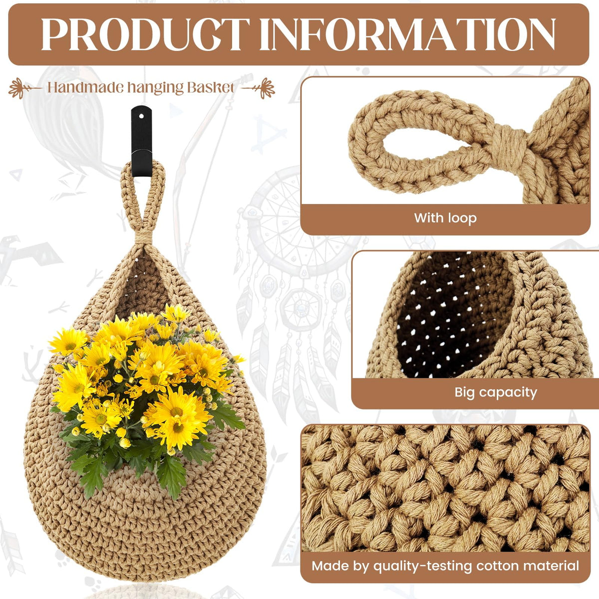 OGOTEZ large, medium, and small baskets for garlic, onions, and fruit