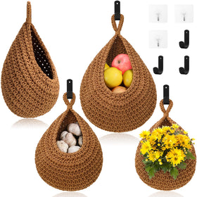 OGOTEZ boho hanging basket collection for organized kitchen storage