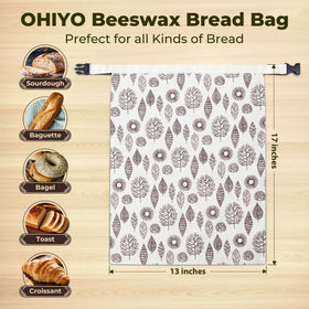 OHIYO 12-inch loaf bag in use shows it fits standard loaves.