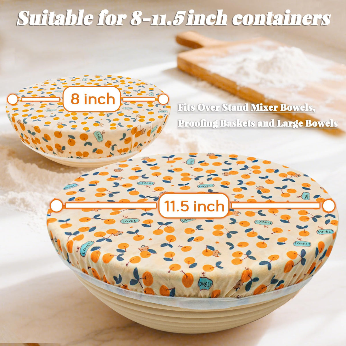 OHIYO bread-proofing bowl cover with elastic fit for sourdough.