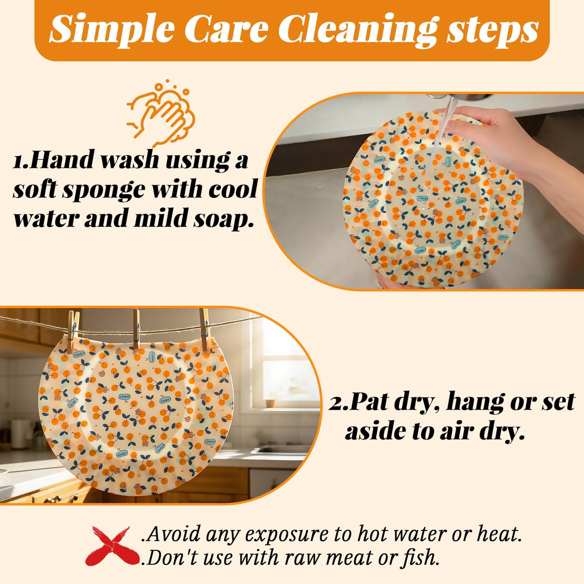 OHIYO easy-clean cover: rinse with cool water after use.