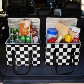 Ohocut Checkered insulated bag contents visible for organized transport.