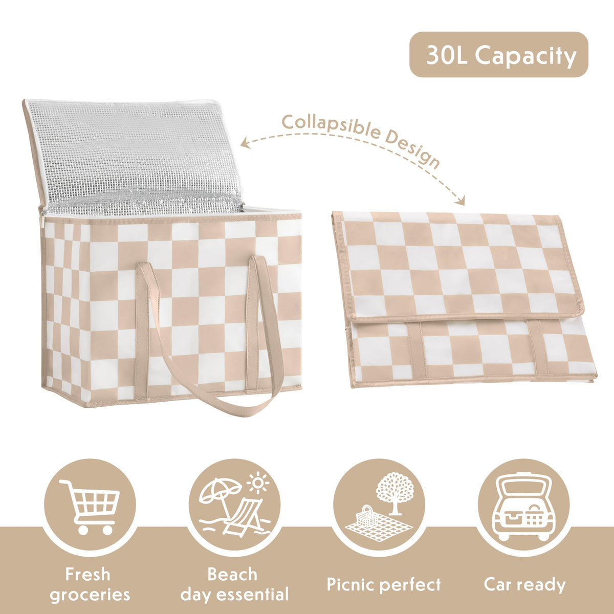 Ohocut versatile use for groceries, picnics, and food delivery on demand.