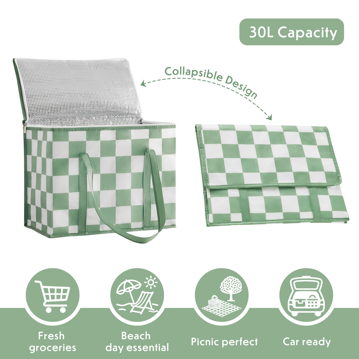 Ohocut insulated bag ready for grocery delivery and temp controlled transport