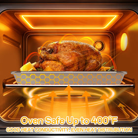 Ohtomber 12x10-inch quarter-sheet perfect for fish, bacon, or vegetables.