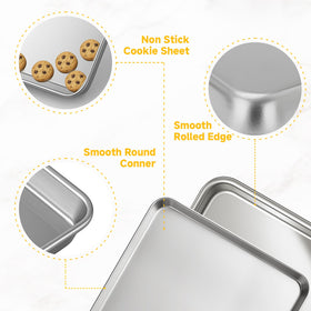 Ohtomber 16x12-inch jelly roll pan for large roasts and pizzas.
