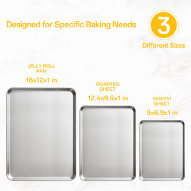 Ohtomber 9x7-inch sheet ideal for cookies and small bakes with even heat.