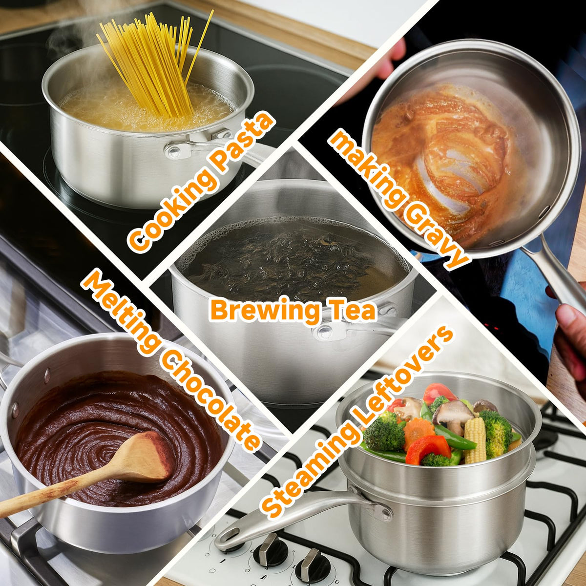 Ohtomber pan excels at steaming, boiling, and reheating small portions.