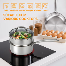 Ohtomber tri-ply interior provides even heat and flavor preservation.