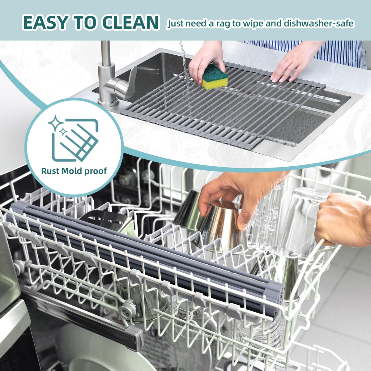Ohuhu anti-slip silicone edge keeps items stable.