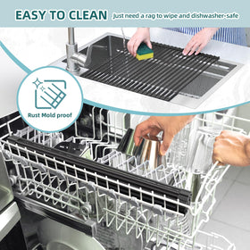 Ohuhu BPA free dish drying rack multiuse for bottles and produce